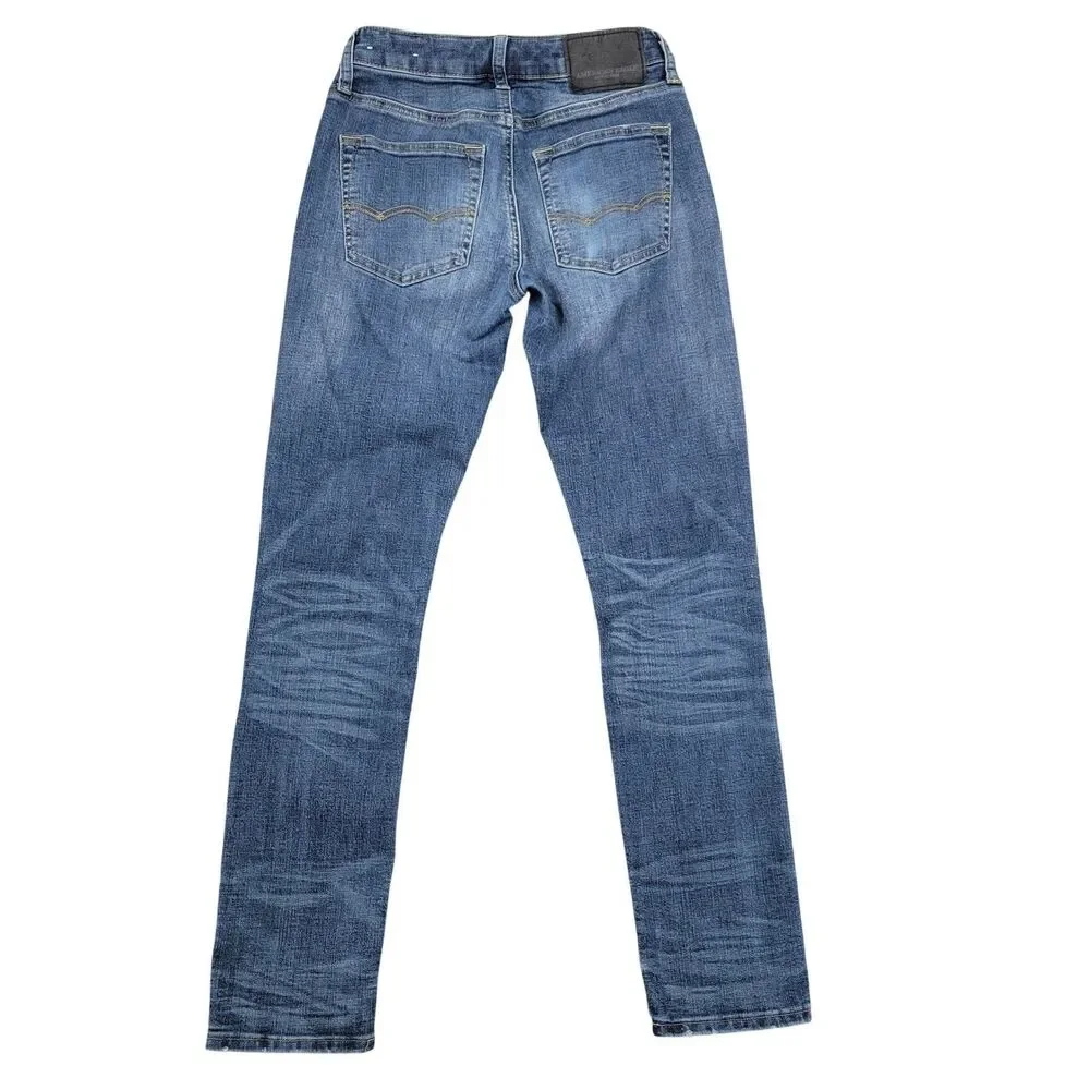 American Eagle Skinny Jeans Mens 26x30 Blue Extreme Flex 4 Medium Wash